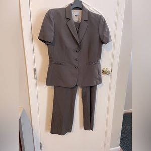 Tahari brown pin stripe women’s suit